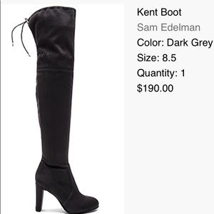NWOT Sam Edelman Black Heeled Boots